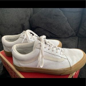 white leather old skool Madewell x Vans